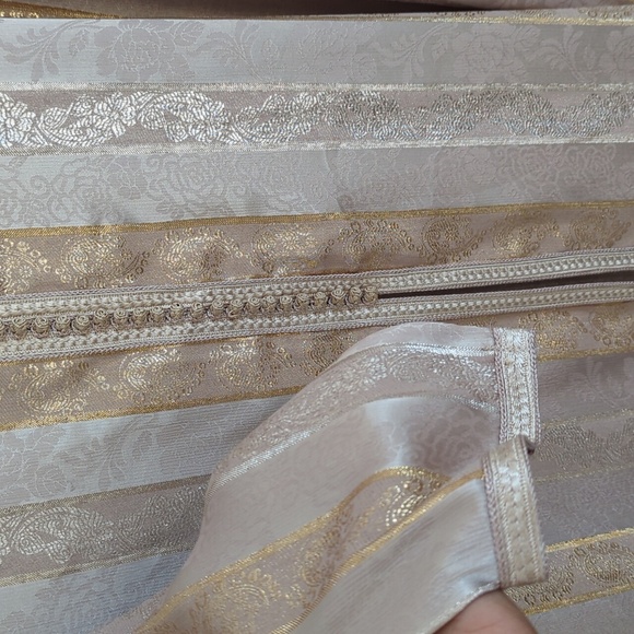 Silk Metallic Gold Kaftan from Morocco - Picture 4 of 6